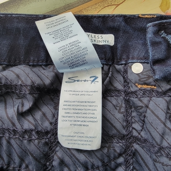 Seven 7 Tummyless High Rise Skinny Jeans Size 14 - Picture 6 of 7